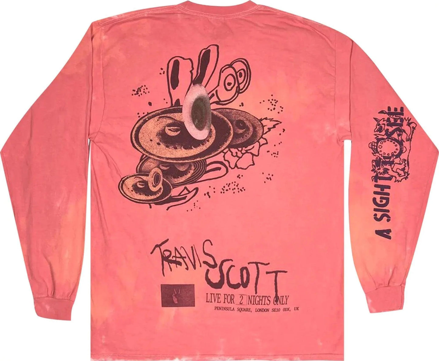 Travis Scott O2 Live Long - Sleeve Pink Tie - Dye - Lucid Soles