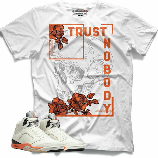 Trust Nobody (Retro 5 Orange Blaze) T-Shirt - Lucid Soles