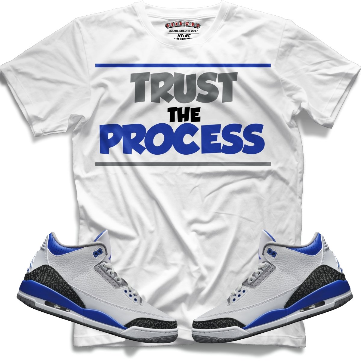 Trust the process (Retro 3 Racer Blue) T-Shirt - Lucid Soles