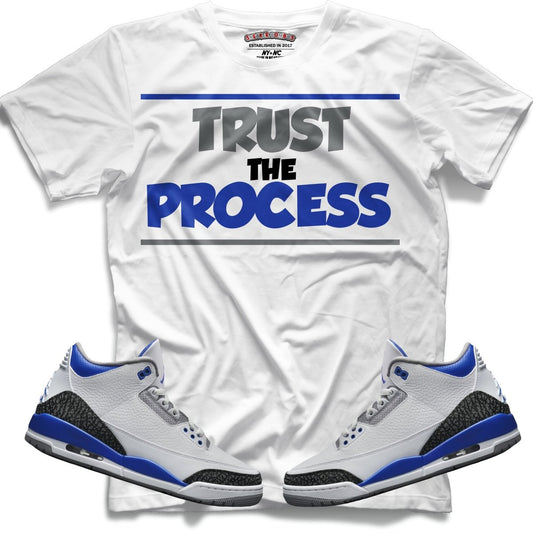 Trust the process (Retro 3 Racer Blue) T-Shirt - Lucid Soles
