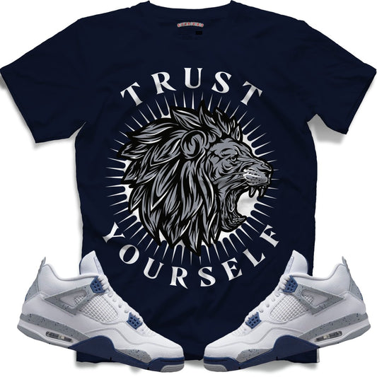 Trust Yourself (Retro 4 Midnight Navy) T-Shirt - Lucid Soles