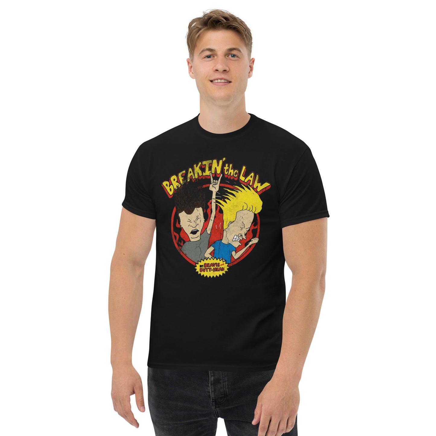 BEVIS & BUTTHEAD "BREAKING THE LAW" GRAPHIC T - SHIRT - Lucid Soles