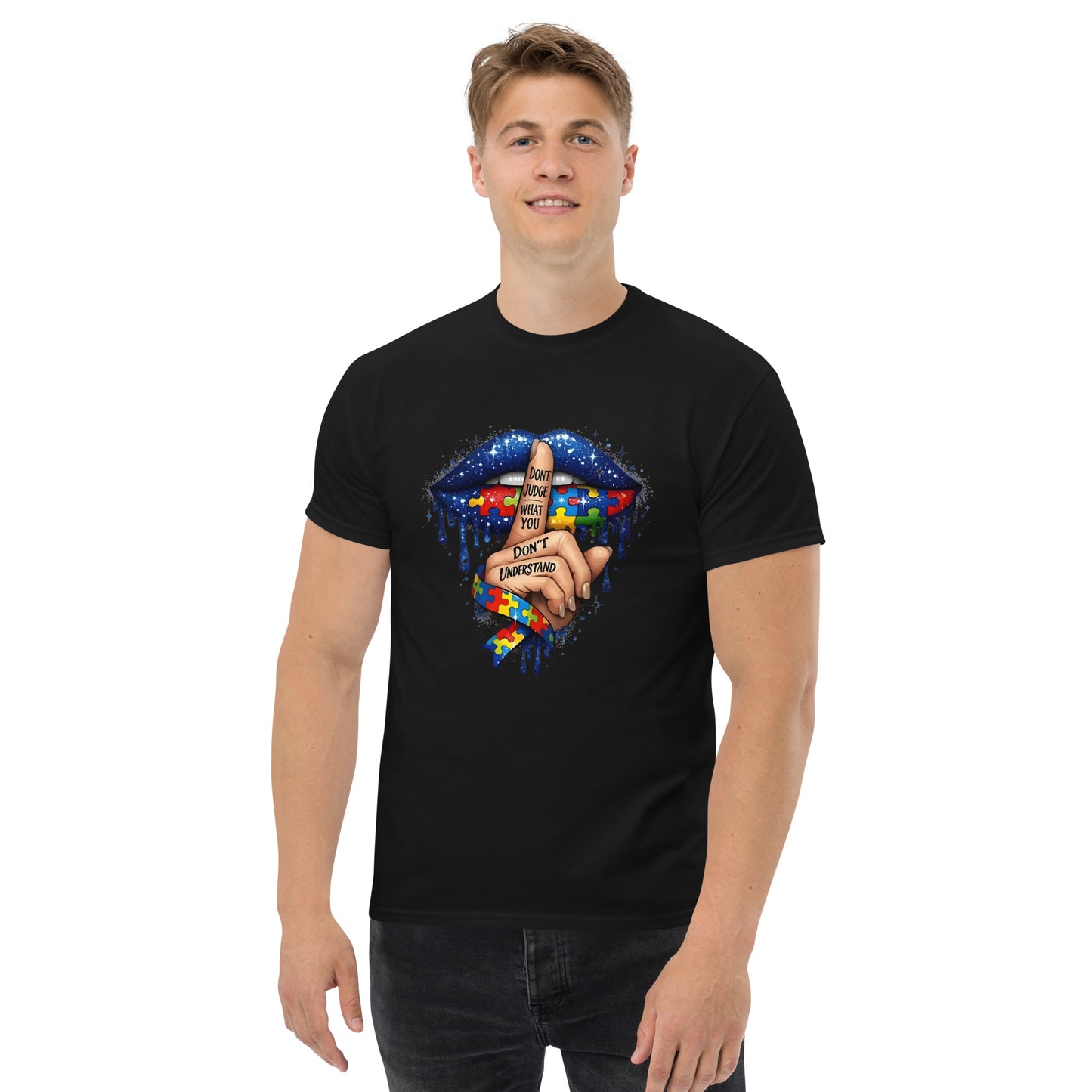 AUTISM AWARENESS "DONT JUDGE" GRAPHIC T - SHIRT - Lucid Soles