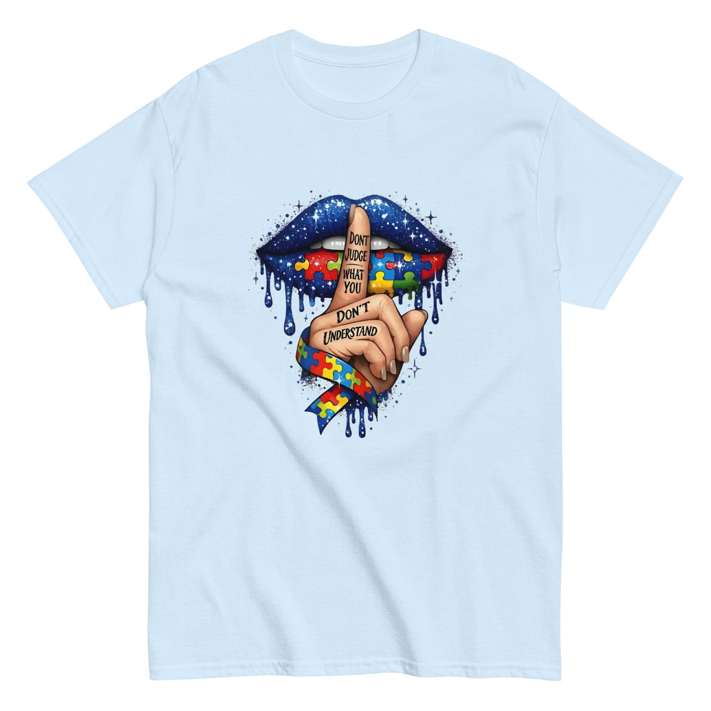 AUTISM AWARENESS "DONT JUDGE" GRAPHIC T - SHIRT - Lucid Soles