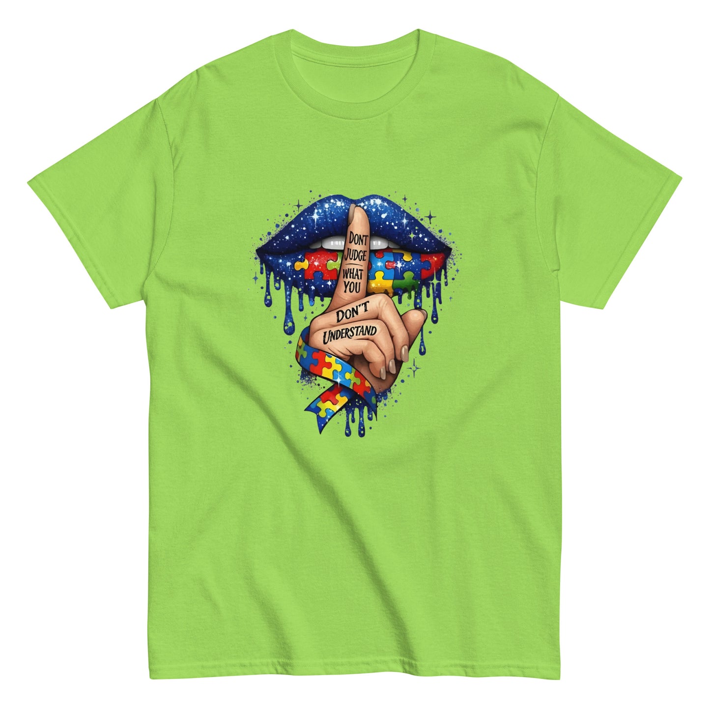 AUTISM AWARENESS "DONT JUDGE" GRAPHIC T - SHIRT - Lucid Soles