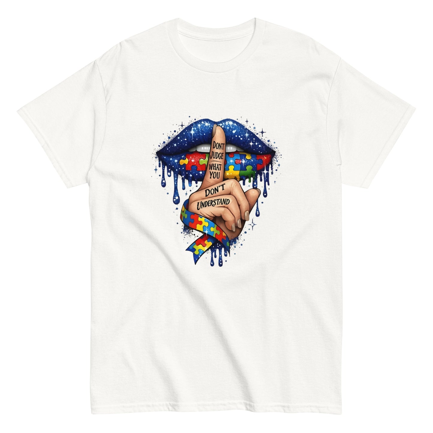 AUTISM AWARENESS "DONT JUDGE" GRAPHIC T - SHIRT - Lucid Soles