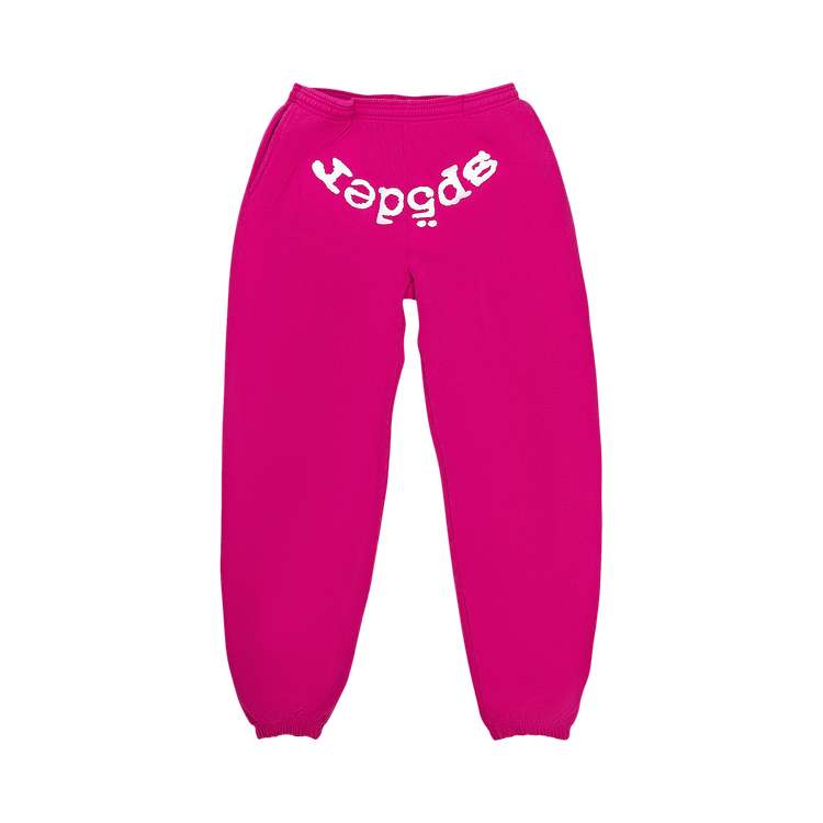 Sp5der Legacy Sweatpants (Pink White) - Lucid Soles