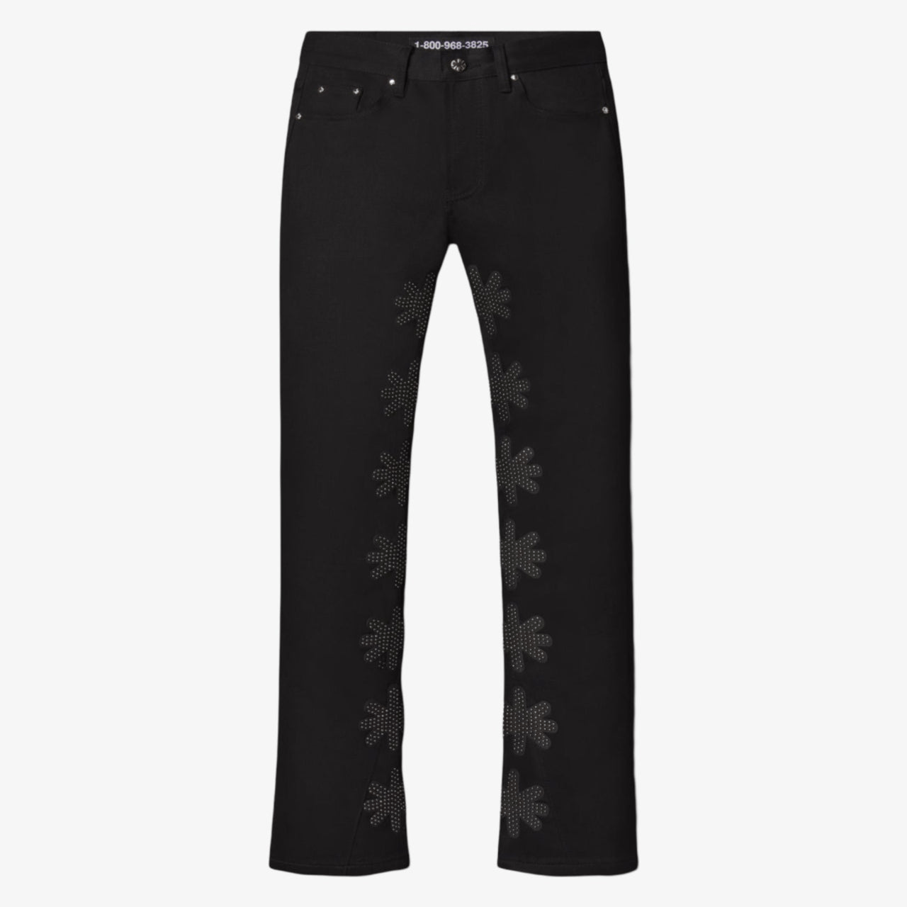 LOSTSHDWS Sun Logo Studded Denim Jean Pant (Black Black) - Lucid Soles