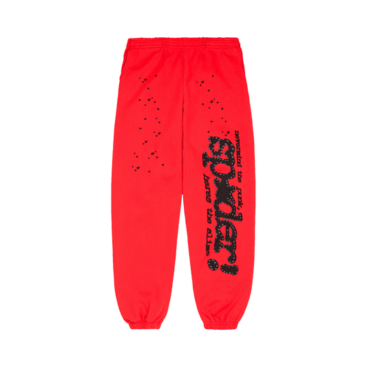 Sp5der P*NK V2 Sweatpants (Red) - Lucid Soles