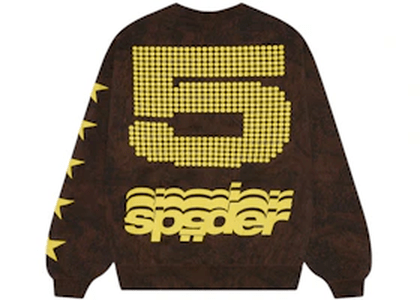 Sp5der 5 Crewneck Sweatshirt (Brown) - Lucid Soles