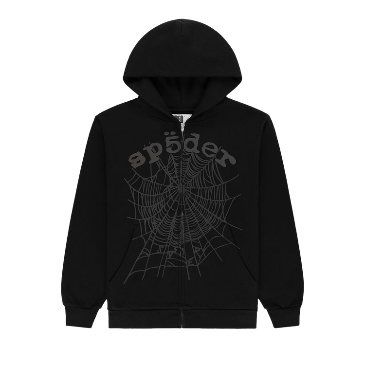 Sp5der OG Web V2 Phantom Zip Up (Black) - Lucid Soles
