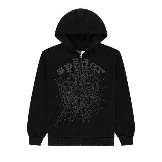 Sp5der OG Web V2 Phantom Zip Up (Black) - Lucid Soles