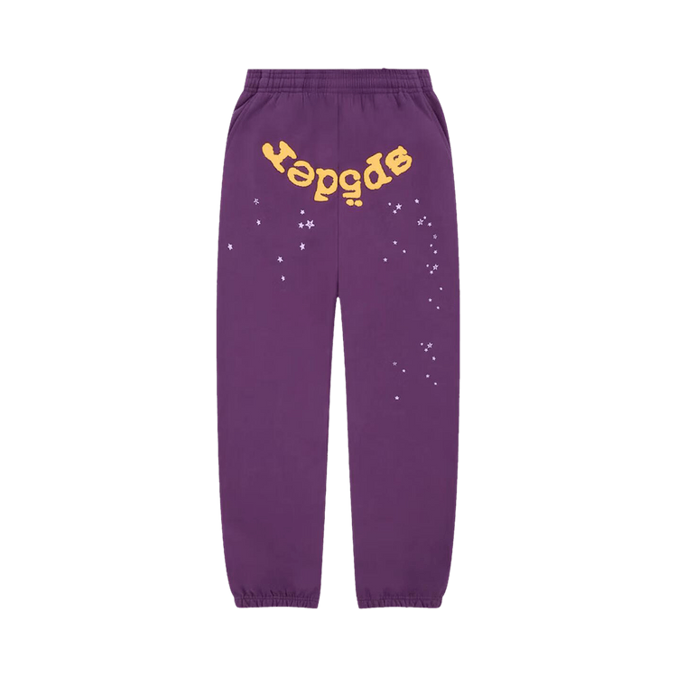 Sp5der Star OG Web V2 Sweatpants (Purple) - Lucid Soles