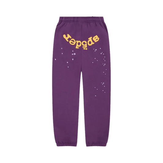 Sp5der Star OG Web V2 Sweatpants (Purple) - Lucid Soles