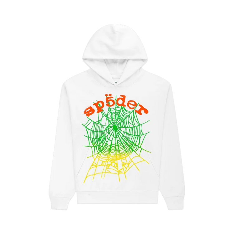 Sp5der Og Web V2 Gradient Hoodie (White) - Lucid Soles
