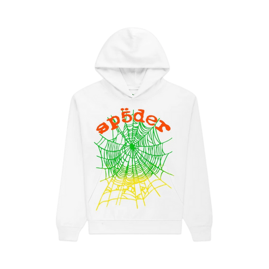 Sp5der Og Web V2 Gradient Hoodie (White) - Lucid Soles