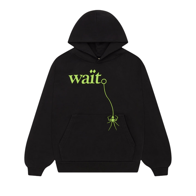 Sp5der Wait Hoodie (Black) - Lucid Soles