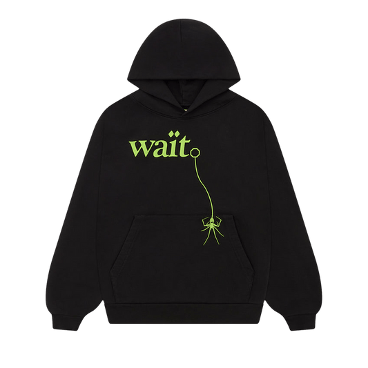 Sp5der Wait Hoodie (Black) - Lucid Soles