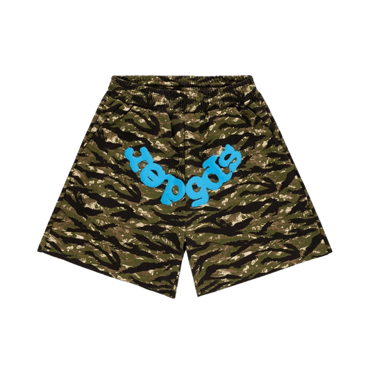 Sp5der Og Web V2 Sweat shorts (Tiger Camo) - Lucid Soles