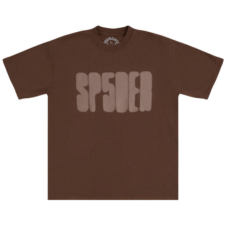 Sp5der Focused Logo Tee 'Brown' - Lucid Soles