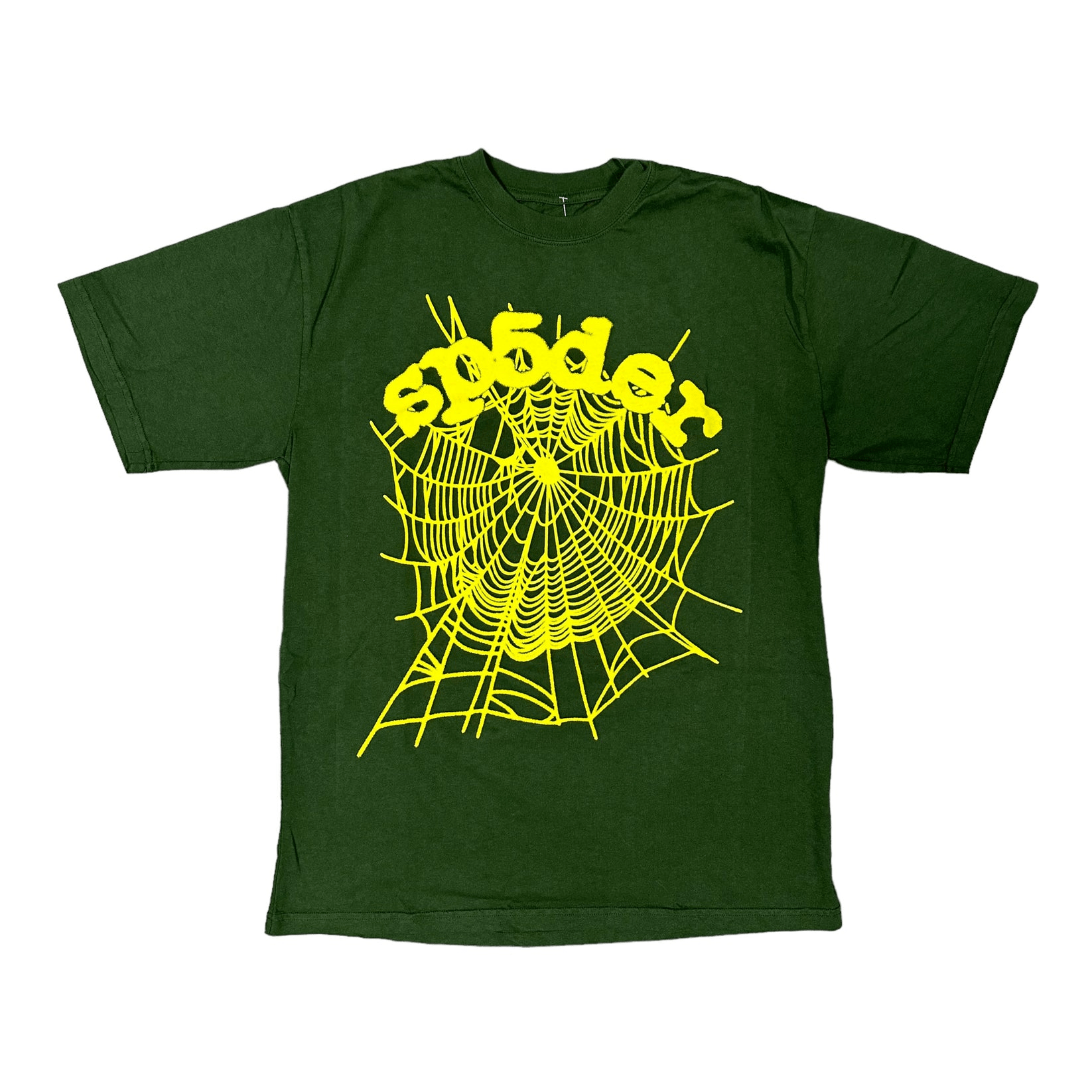 Sp5der OG Web Tee (Green/Yellow) - Lucid Soles