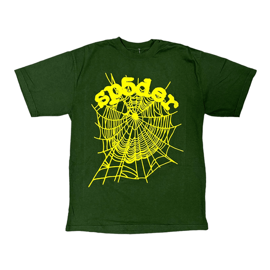 Sp5der OG Web Tee (Green/Yellow) - Lucid Soles