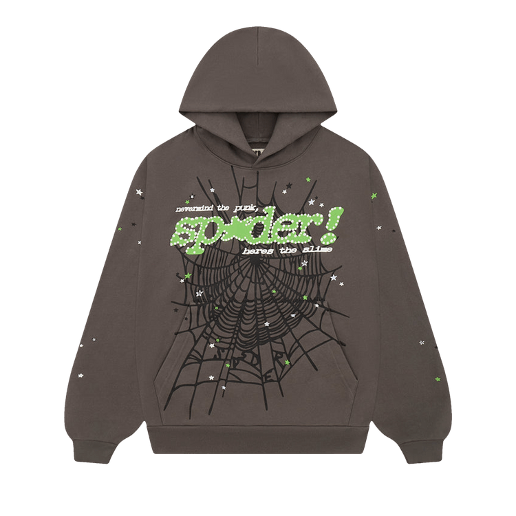Sp5der Punk V2 Hoodie (Slate Grey) - Lucid Soles