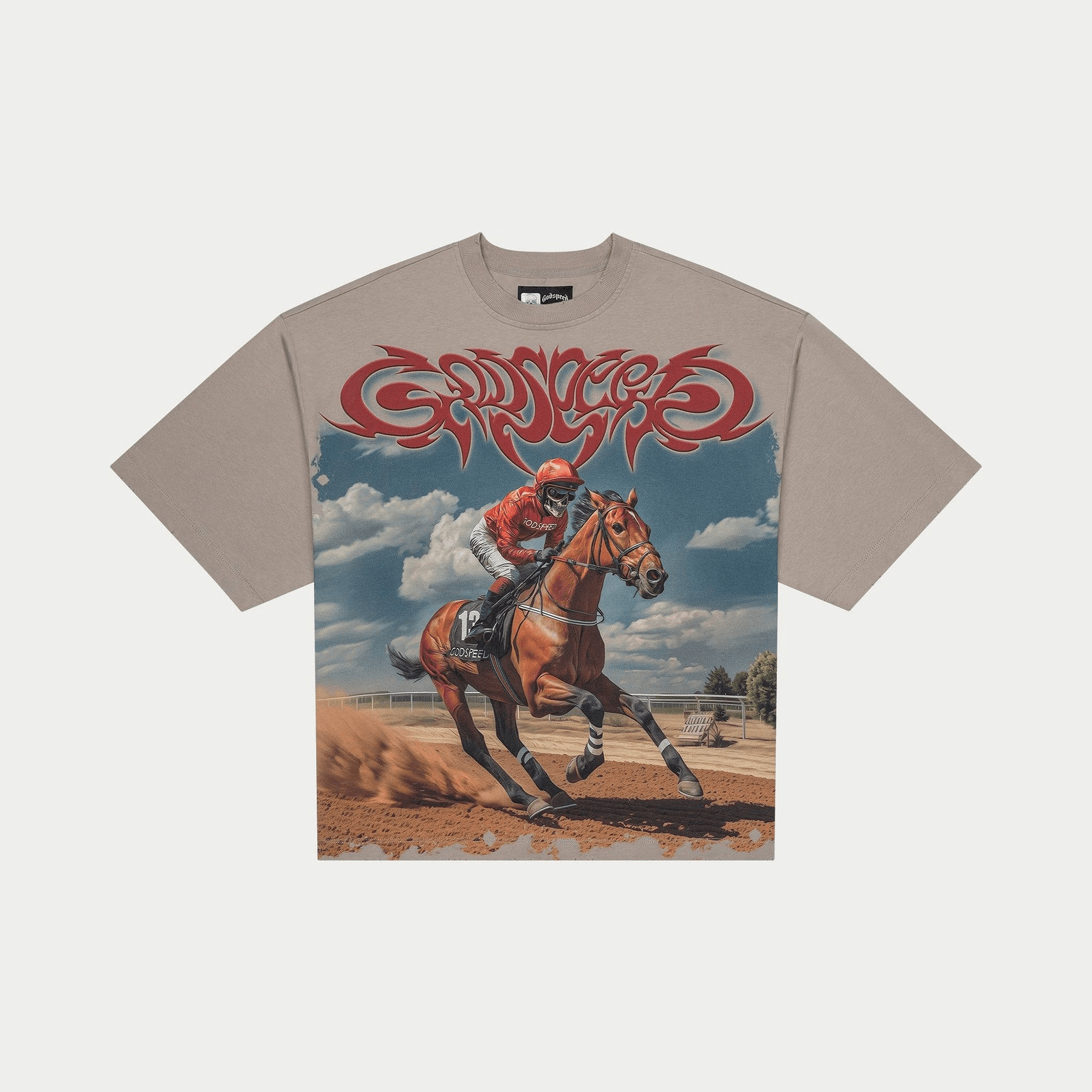 Godspeed Thoroughbred Tee (Stone) - Lucid Soles