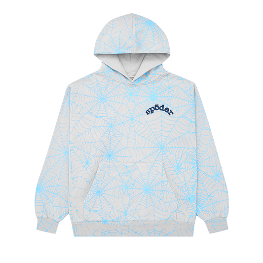 Sp5der AOP Web Hoodie (Heather Grey) - Lucid Soles