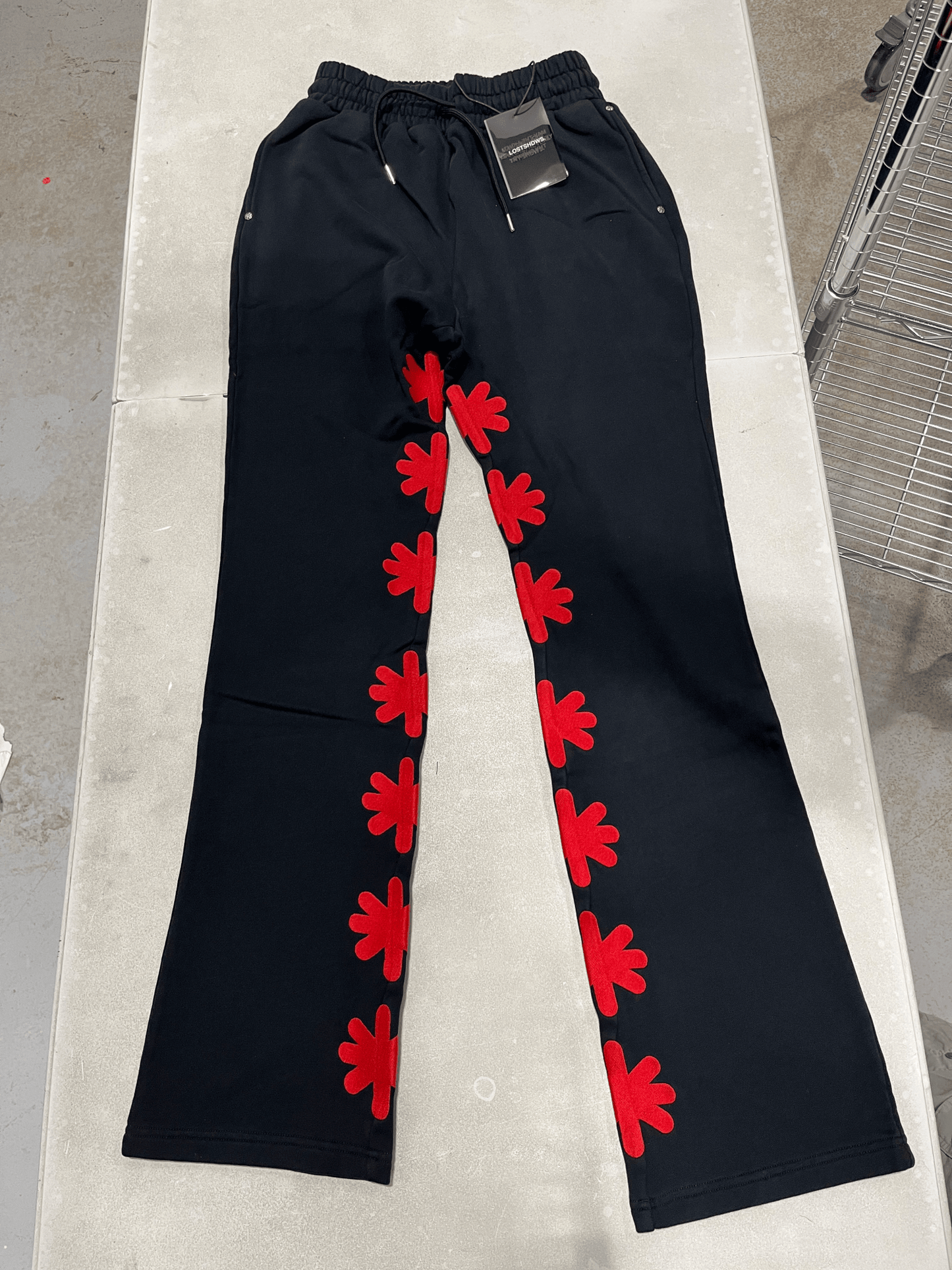Lost Shdws OG Sweatpants (Black/Red) - Lucid Soles