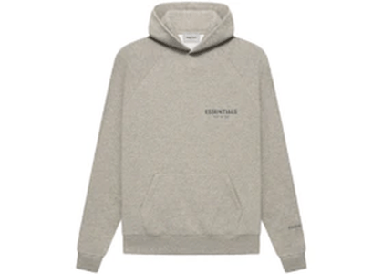 Fear of God Essentials Core Collection Pullover Hoodie (Dark Heather Oatmeal FW21) - Lucid Soles