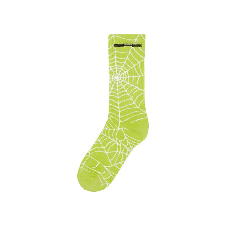 Sp5der All Over Print Socks (Green) - Lucid Soles