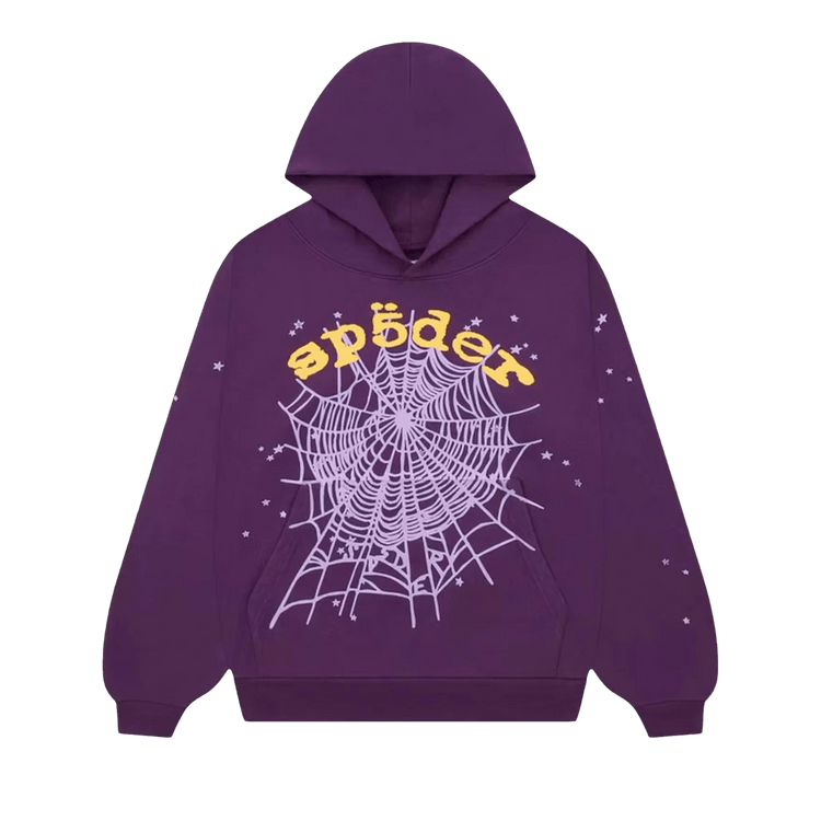 Sp5der Star OG Web V2 Hoodie (Purple Lakers) - Lucid Soles