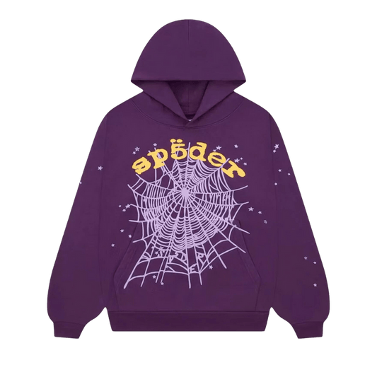 Sp5der Star OG Web V2 Hoodie (Purple Lakers) - Lucid Soles