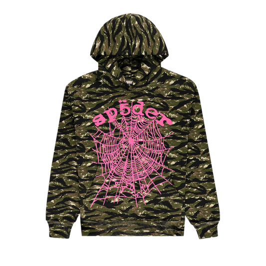 Sp5der Og Web V2 Hoodie (Tiger Camo) - Lucid Soles
