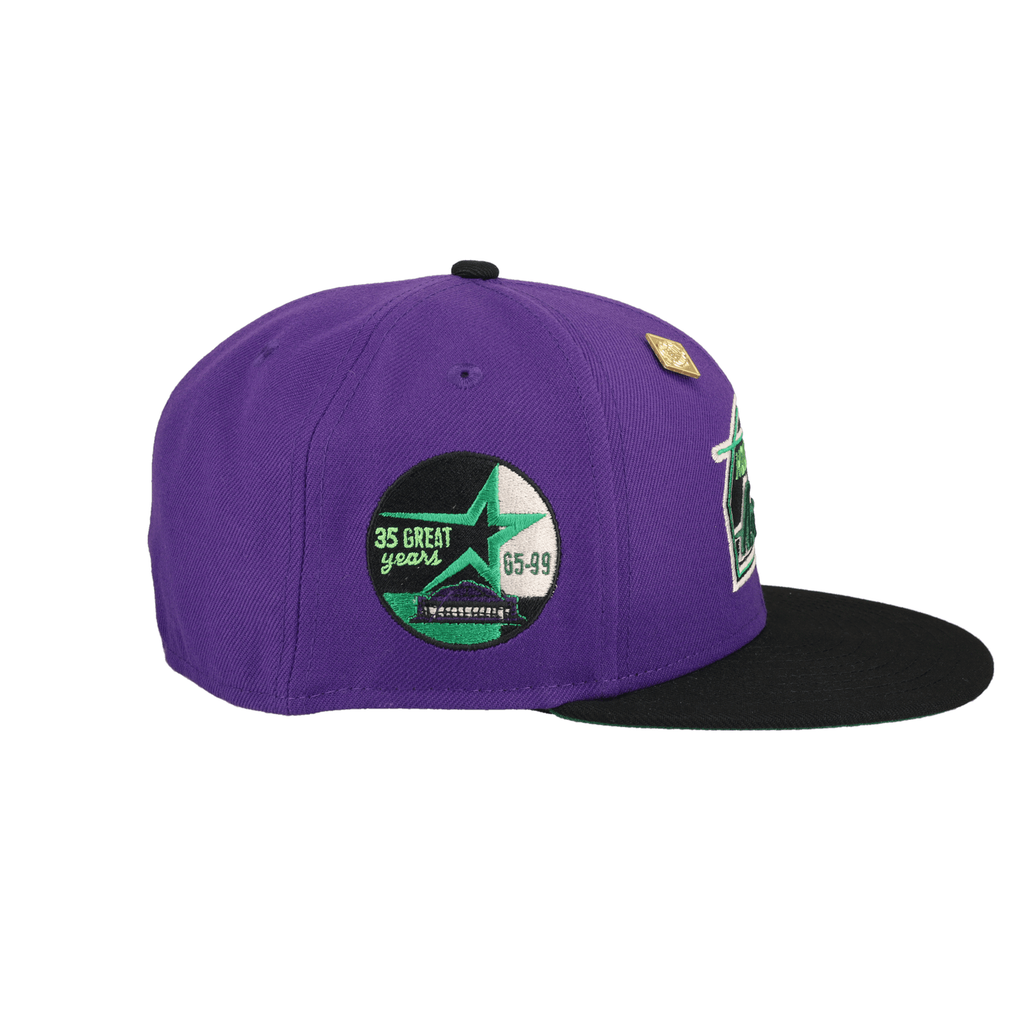 Houston Astros 35 Great Years Patch Purple 59Ffity Fitted Hat - Lucid Soles