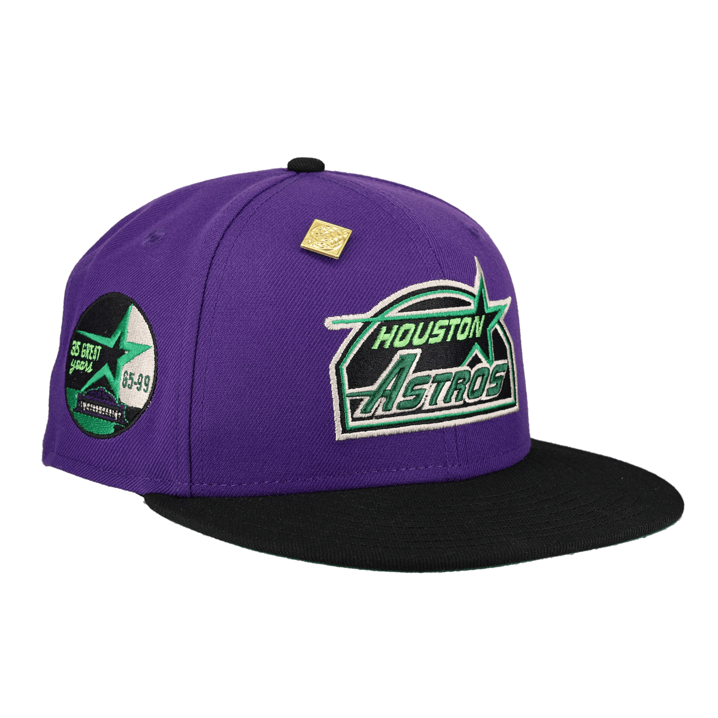 Houston Astros 35 Great Years Patch Purple 59Ffity Fitted Hat - Lucid Soles