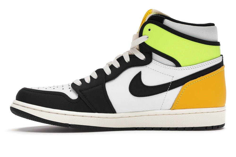 Air Jordan 1 Retro High White Black Volt University Gold - Lucid Soles