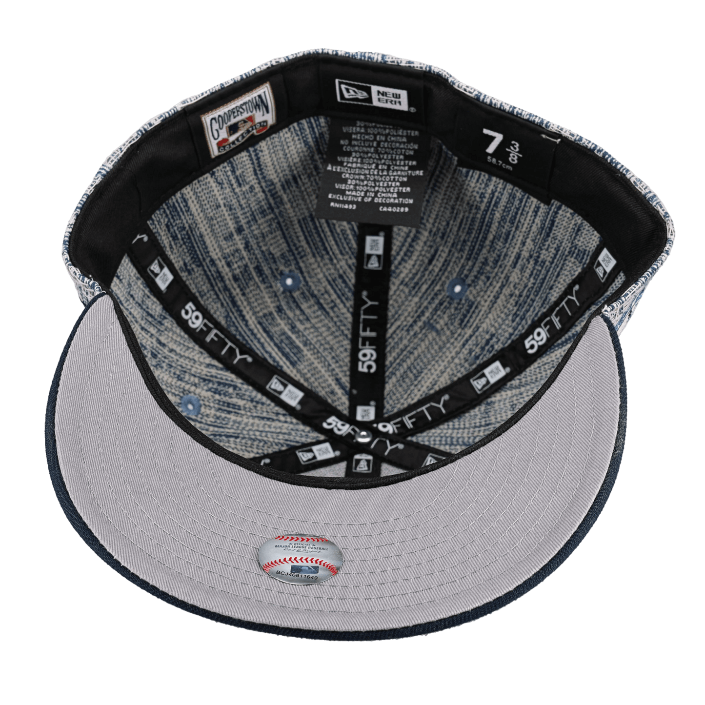 New York Yankees Distressed Denim 50th Season Patch 59Fifty Fitted Hat - Lucid Soles