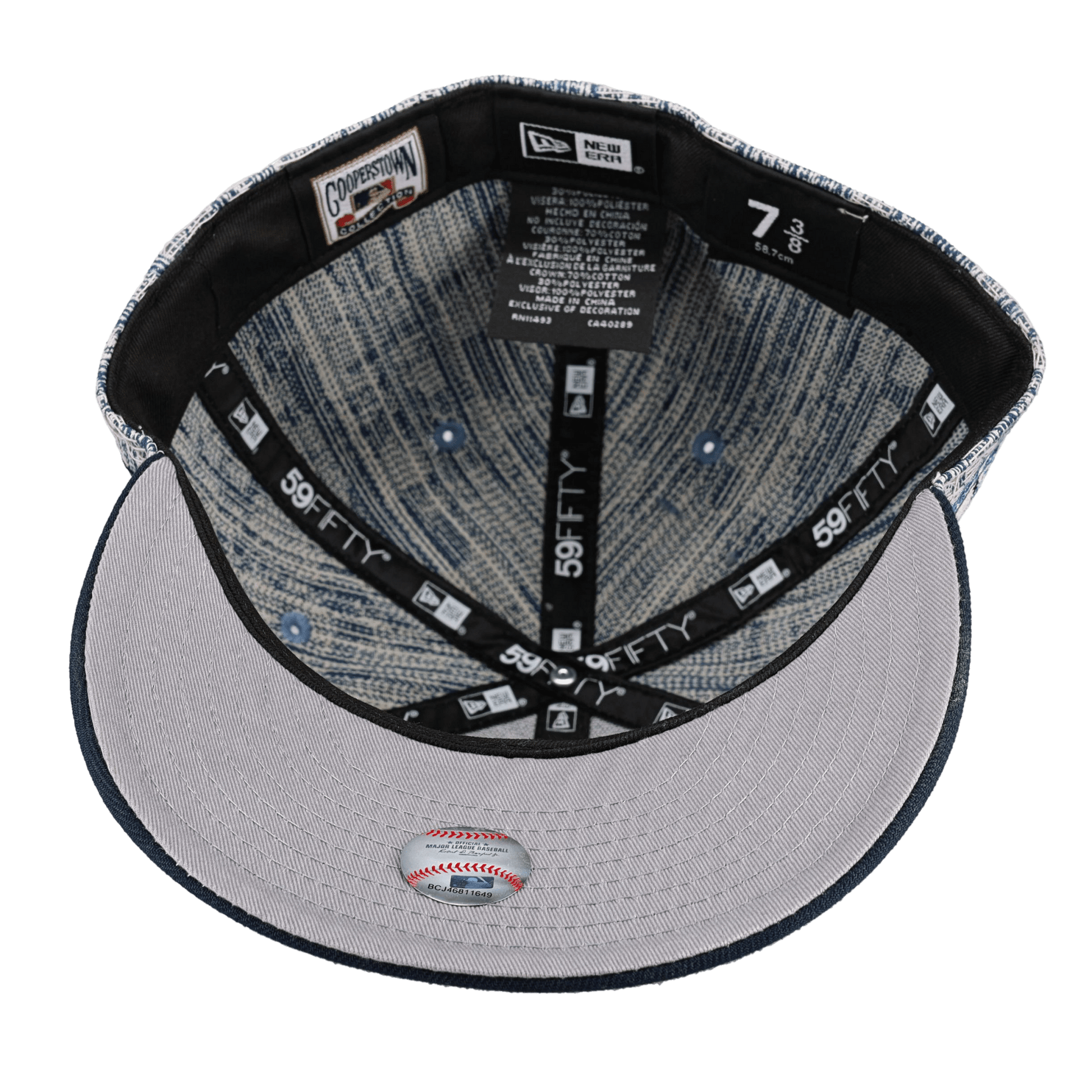 New York Yankees Distressed Denim 50th Season Patch 59Fifty Fitted Hat - Lucid Soles