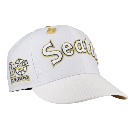 Seattle Mariners Pure Royalty Collection 20th Anniversary Patch Fitted Hat - Lucid Soles