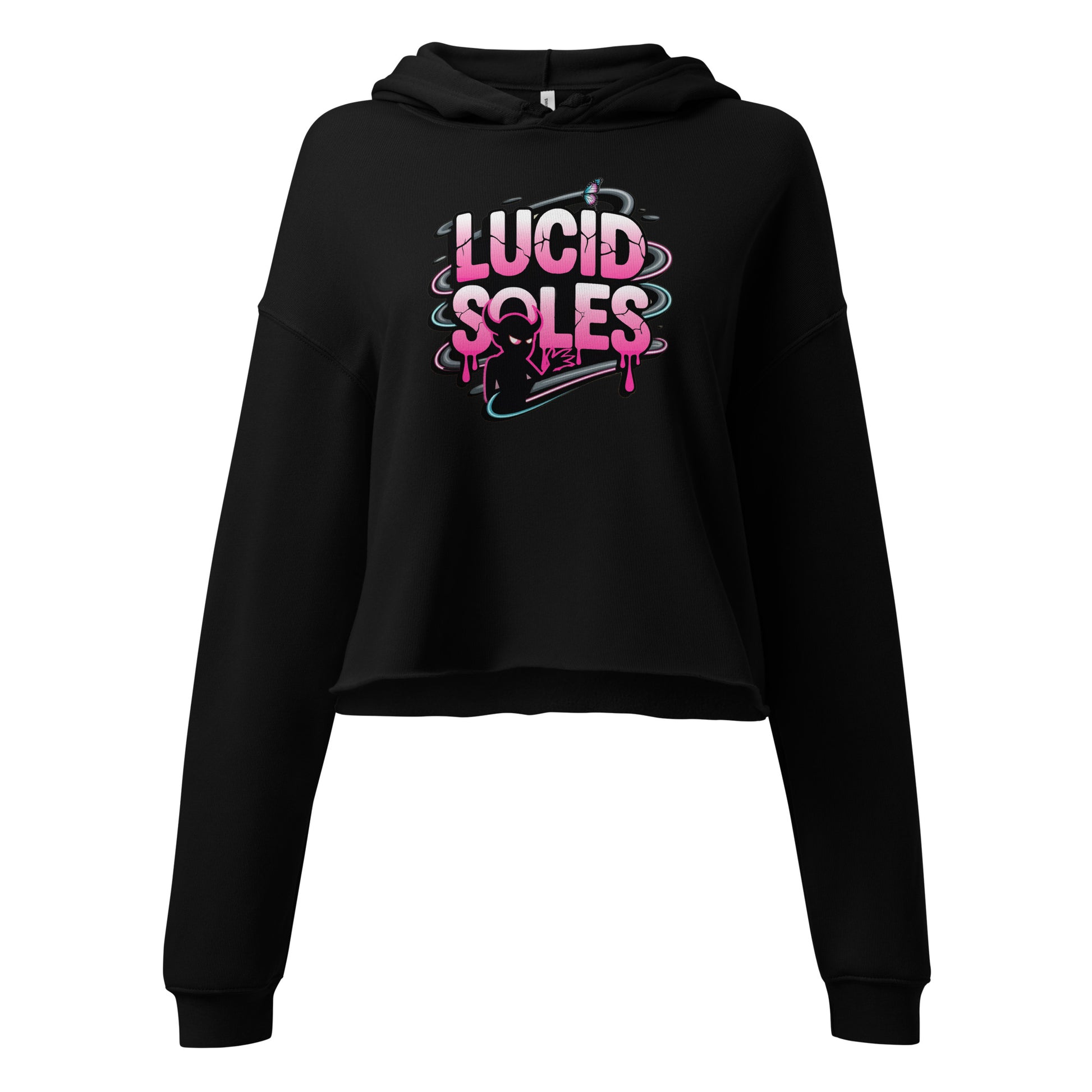 LUCID SOLES GRAPHIC CROP TOP HOODIE (WOMEN'S) - Lucid Soles