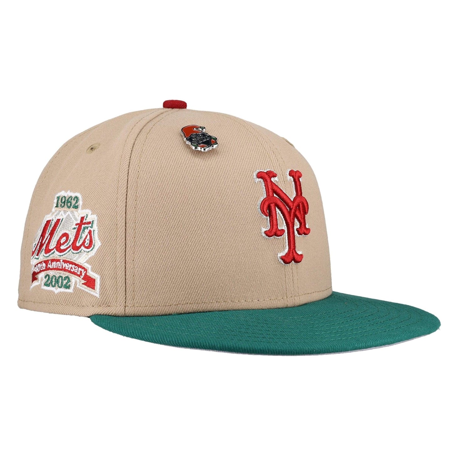New York Mets 2023 Christmas Collection 40th Anniversary Patch Fitted Hat - Lucid Soles